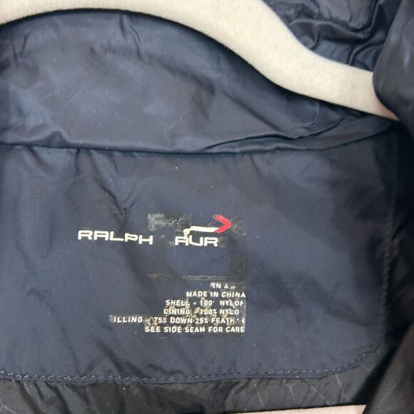 Ralph Lauren RLX Puffer Jacket Mens Medium Navy Blue Goose Down Puffer Full Zip - Picture 16 of 16